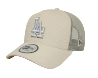 New Era Cord 9FORTY A-Frame Trucker Los Angeles Dodgers blanco crema