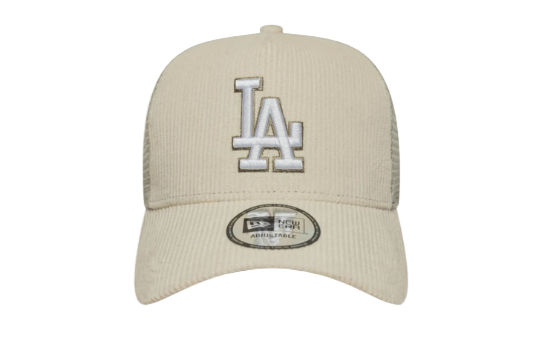 New Era Cord 9FORTY A-Frame Trucker Los Angeles Dodgers blanco crema