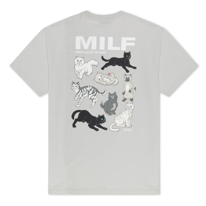 MAN I LOVE FELINES TEE (GREY)