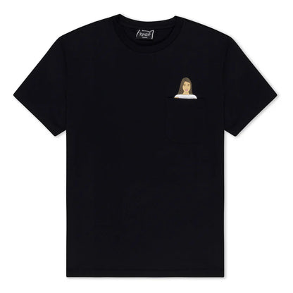 FLASHING KITTYS POCKET TEE (BLACK)