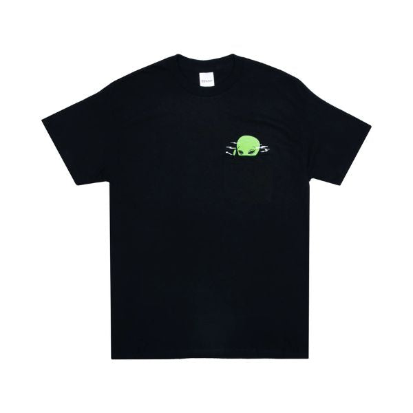 SMOKING ALIEN POCKET TEE (BLACK)