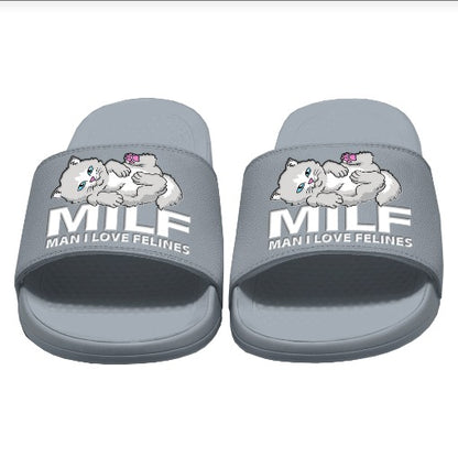 MAN I LOVE FELINES SLIDES (GREY)