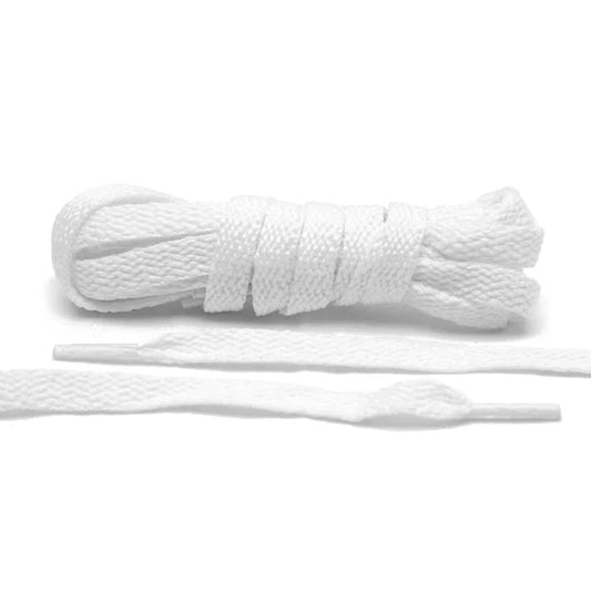 White Flat Shoelaces